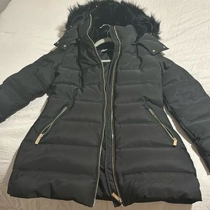 Black Zara puffer coat
